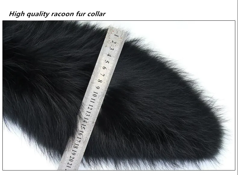 

2018 New Men's Genuine leather rabbit fur Jacket Bigger raccoon fur collar men fashion winter leather coat