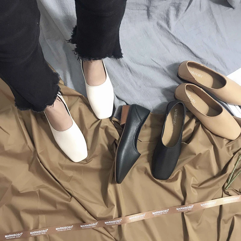 Женские балетки на плоской подошве в Корейском стиле женские дизайнерские с