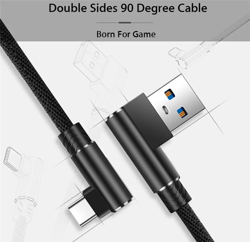 90 градусов usb type C кабель для быстрой зарядки для Oukitel u23 u25 Google Pixel 3XL 2XL DOOGEE Mix 2 Xiaomi LG sony Ulefone Armor 6 5