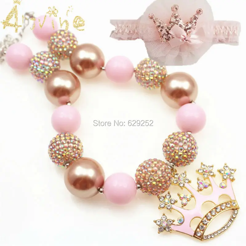 Artvine Ограниченная серия Glam bubblegum бисерное ожерелье. Золото розовый chanpagne
