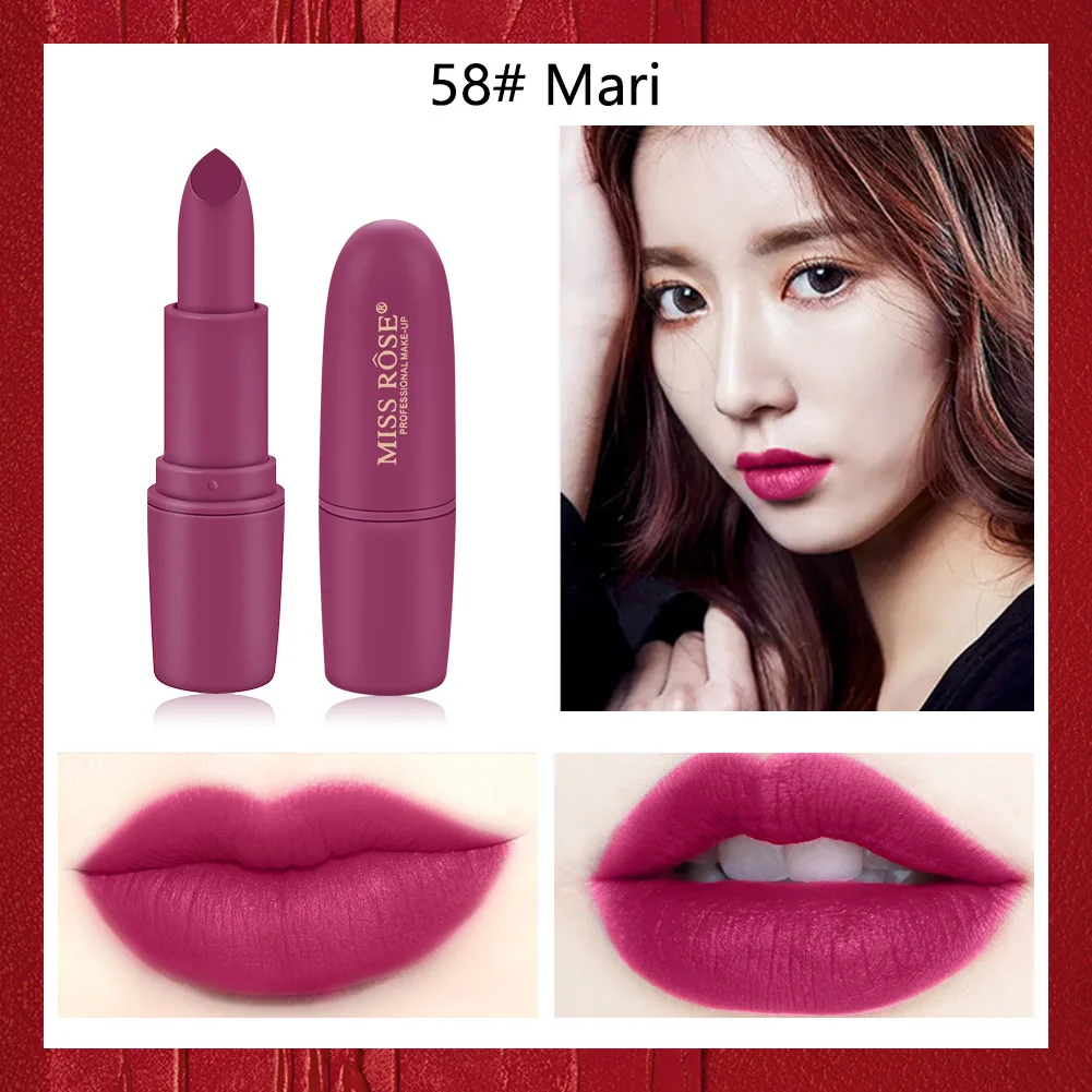 32 Mimosa# MISS ROSE Brick Red губная помада в виде пули матовая помада легко носить стойкая красная Фирменная помада, Макияж сексуальная помада для губ