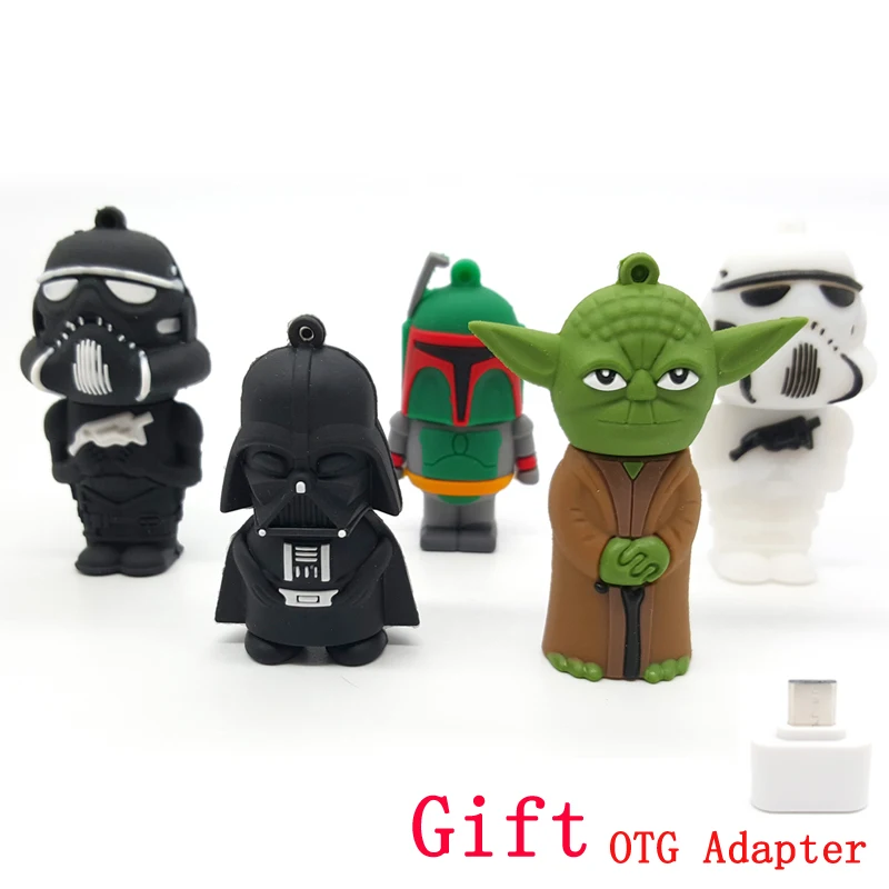 Мультфильм USB 2 0 Звездные войны флеш накопители флешки 64 ГБ 32 16 8 4 накопитель карта