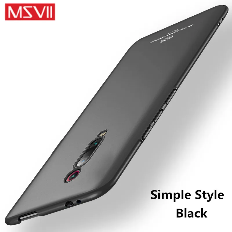 Simple Black MSVII Luxury Shockproof Hard PC phone Cover On For Xiaomi Redmi K20 Pro Global K20Pro K 20 xiomi mi 9T PRO MI9T PRO Bumper case - Цвет: Simple Black