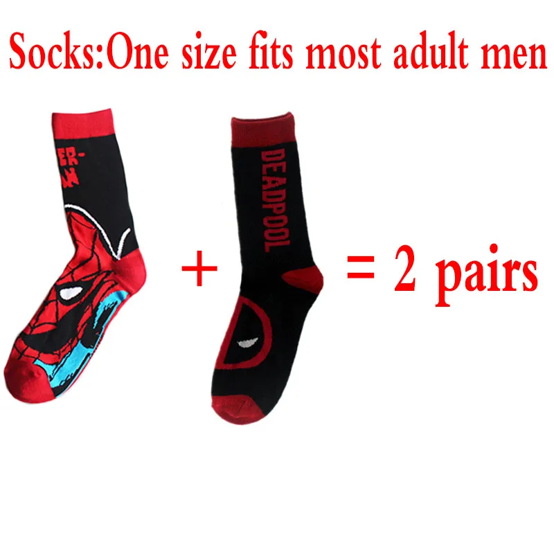 2 pairs of socks Дети костюм дедпула Дэдпул Толстовка X-Force желтый тонкая футболка толстовки Топ куртки пальто Косплэй для взрослых Для мужчин - Цвет: 2 pairs of socks
