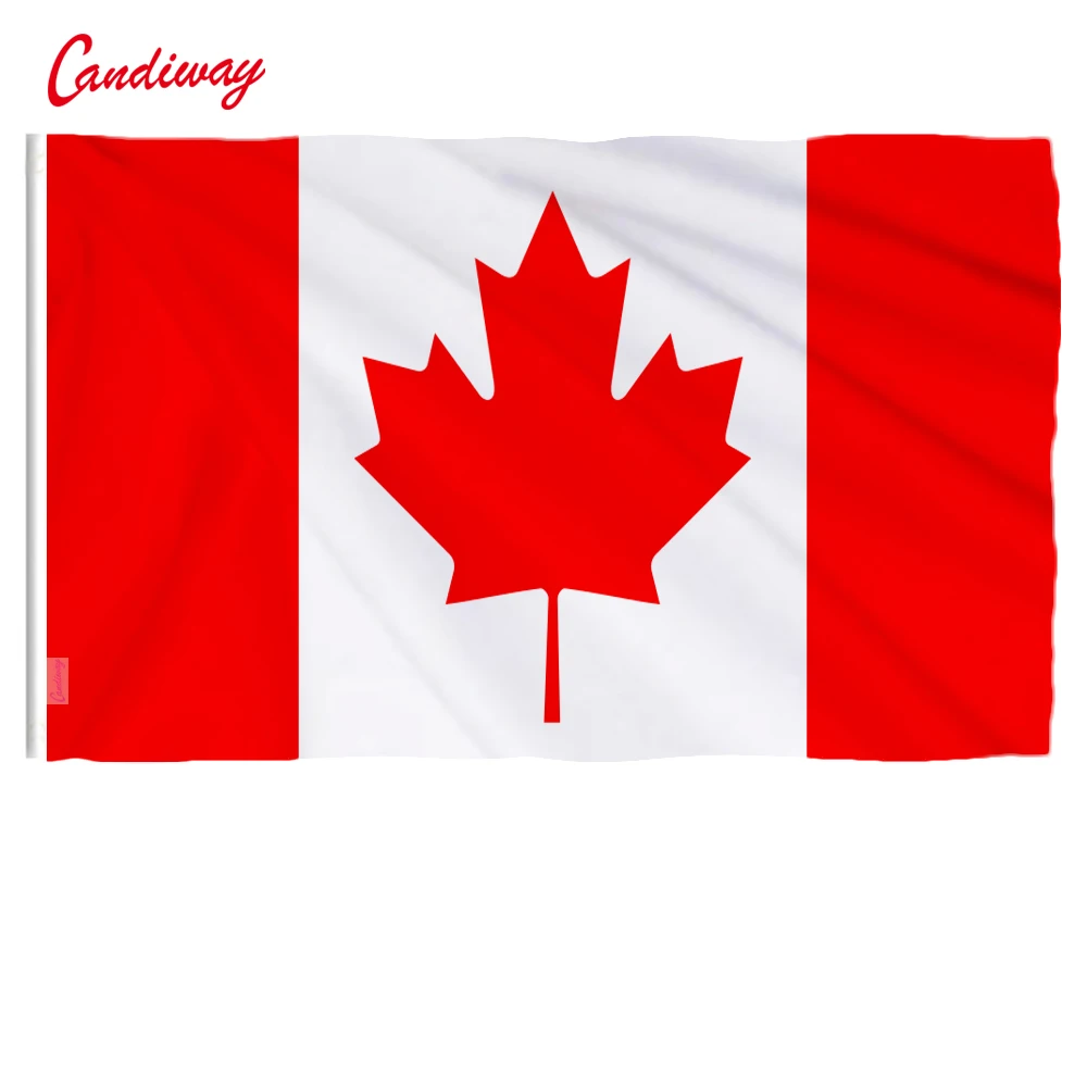 

90 x 60cm large flag great Canadian Flag banner hundred percent polyester printed Canada flags NN006