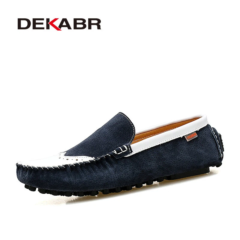 DEKABR Men Flats Soft Breathable Bullock Style Loafers Cool Classical Moccasins Non-Slip Driving Casual Shoes Size 39-44 | Обувь