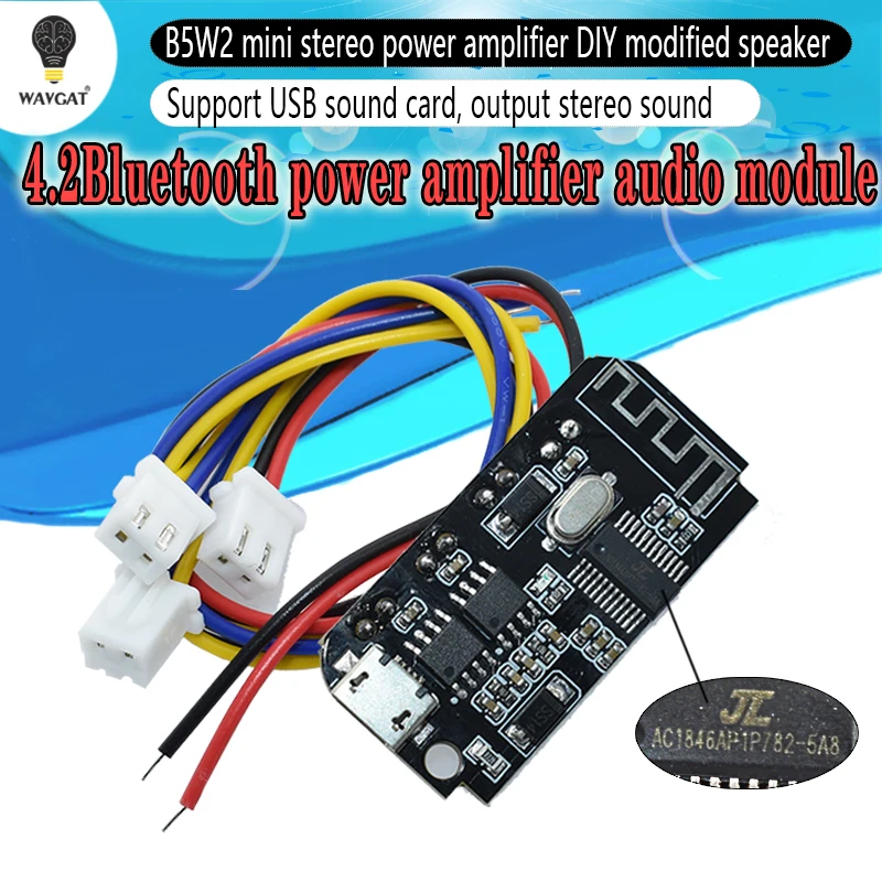 Плата цифрового усилителя звука CT14 3 7 в 5 В Вт двойная плата DIY Bluetooth динамик