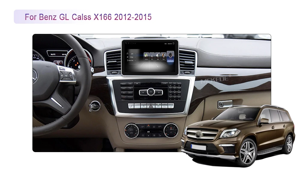 MEKEDE 3g ram 32G rom Android 7,1 4G LTE Автомобильный мультимедийный плеер для Mercedes Benz GL Calss X166 2012- gps навигация радио