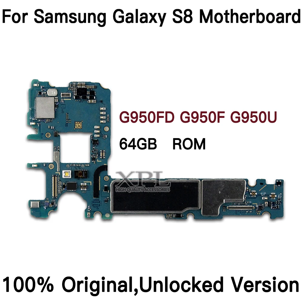 Разблокированная материнская плата на 64 ГБ с чипами для samsung Galaxy S8 G950 G950FD G950F материнская плата с глобальной прошивкой
