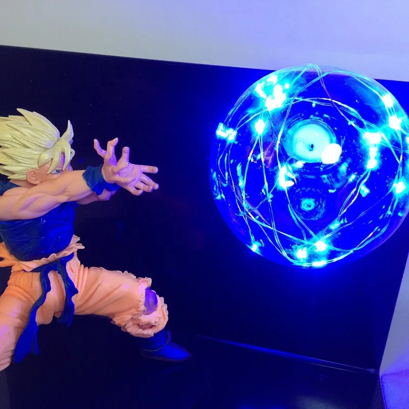 Dragon Ball Goku Son Blue Power Led Lighting Toy Anime Dragon Ball DBZ Super Saiyan Led Night Light RGB Colorful Home Lighting