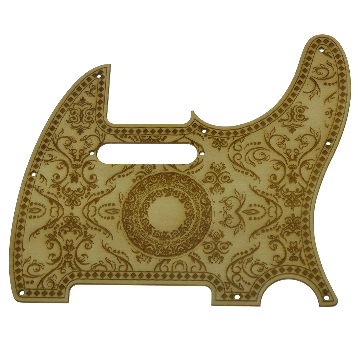 Dopro 8 отверстий цветочный стиль Tele одна катушка Кленовая Гитара Pickguard деревянная пластина Scrach подходит Fender Telecaster