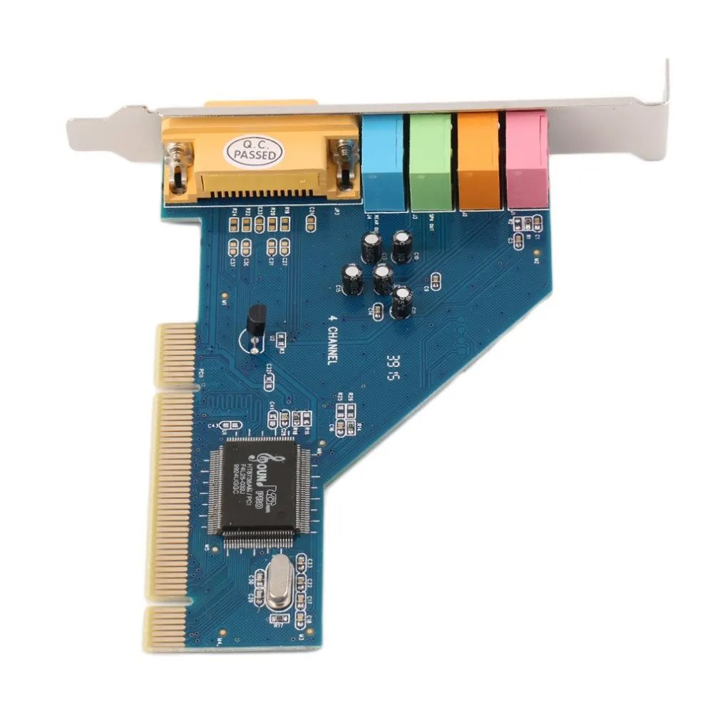 Удобный в использовании 4 канальный 5 1 15 контактный объемный 3D PCI Звуковая