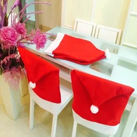 4pcs christmas chair back cover santa clause red hat christmas decoration for home new year decor