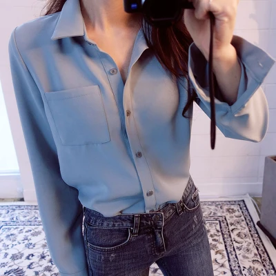 Blusas Mujer De Moda 2021 Для женщин s Топы и блузки размера плюс свободные рубашки шифон с