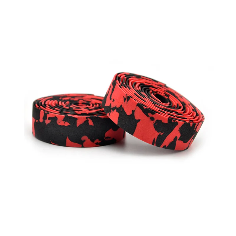 Red camouflage Новая дороги велосипед Руль Лента Велоспорт Ручка ремень губки 12 видов цветов мягкие Нескользящие поглощения пота - Цвет: Red camouflage