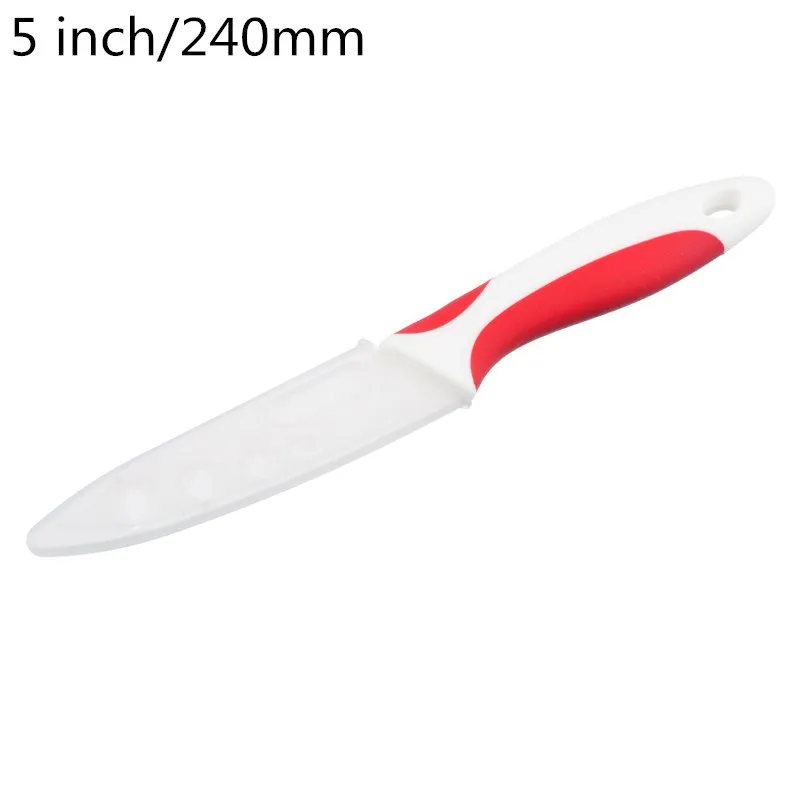 5 inch red 3/4/5 дюймов белый красочной ручкой Одежда высшего качества Керамика нож для очистки овощей Кухня ножи Кухня Пособия по кулинарии инструмент Керамика Ножи - Цвет: 5 inch red
