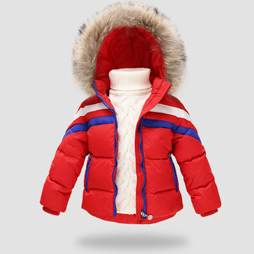 Зимняя детская одежда куртка для мальчиков и девочек парки топ с капюшоном