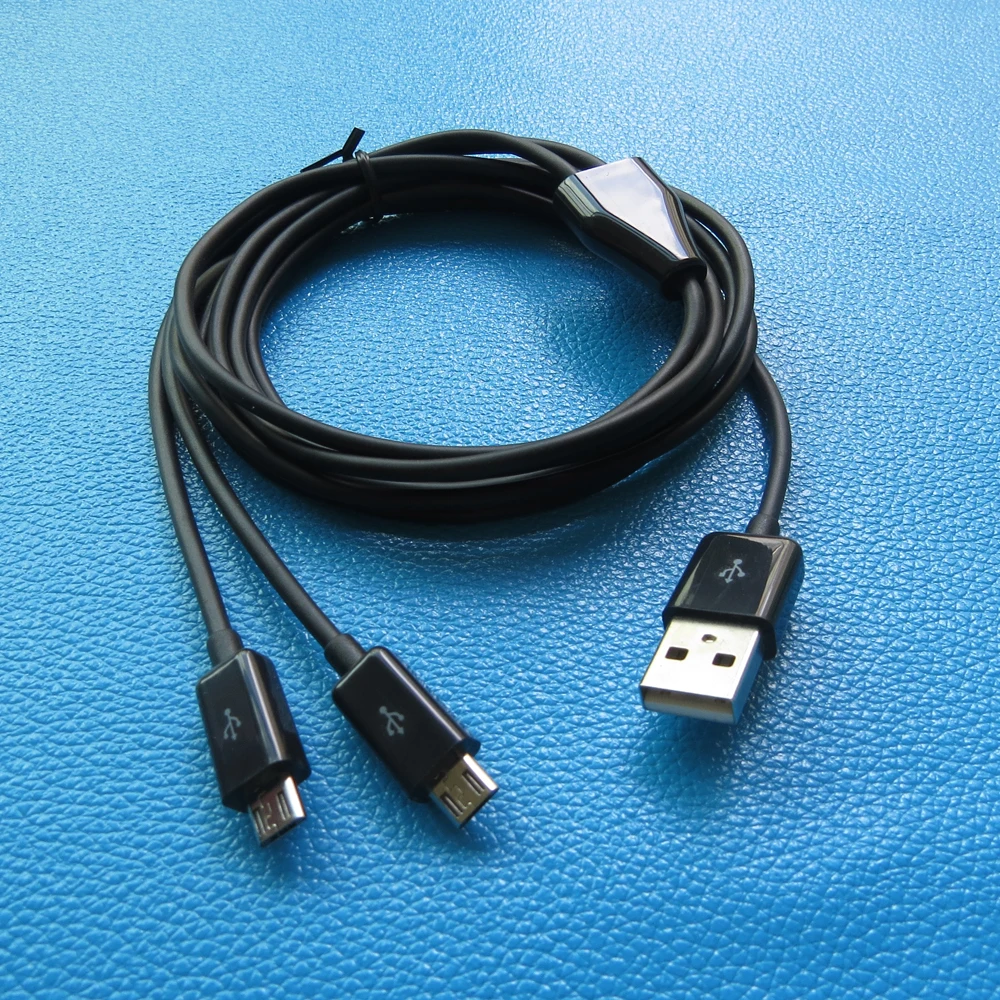24AWG 2 метра 6 футов двойной микро USB сплиттер кабель питания устройства