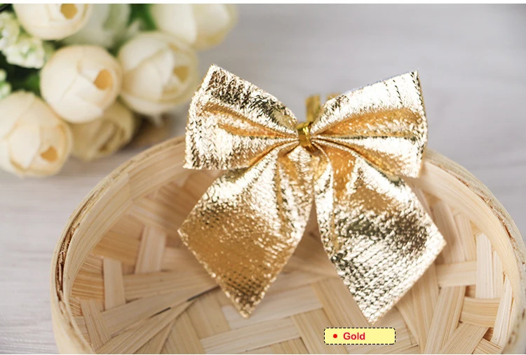 12 шт. классические с милым бантом для украшения елки рождественские дома Navidad