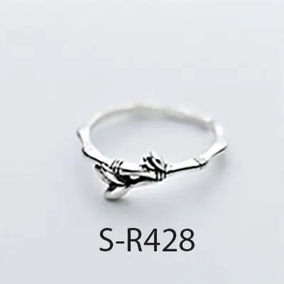 S-R428 ANENJERY, мульти-стиль, Ретро стиль, 925 пробы, серебряные кольца ручной работы, размер 18 мм, регулируемые тайские серебряные кольца для мужчин и женщин, S-R414 - Цвет основного камня: S-R428