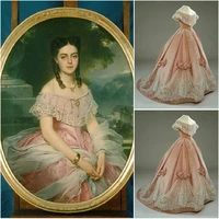 2017 newluxs vintage victorian dresses 1860s scarlett civil war southern belle dress marie antoinette dresses us4 36 c 808
