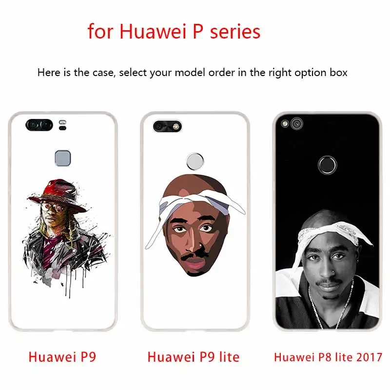 Мягкий чехол для Huawei P40 P30 P20 Pro P10 Lite e Plus P Samrt Z 2020 2019 2Pac Tupac Amaru Shakur|Бамперы| |