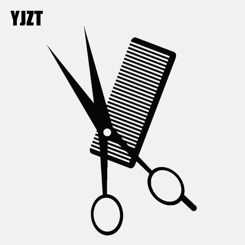 YJZT 11 6 см * 16 2 интересная расческа ножницы цвет черный/серебристый наклейка на