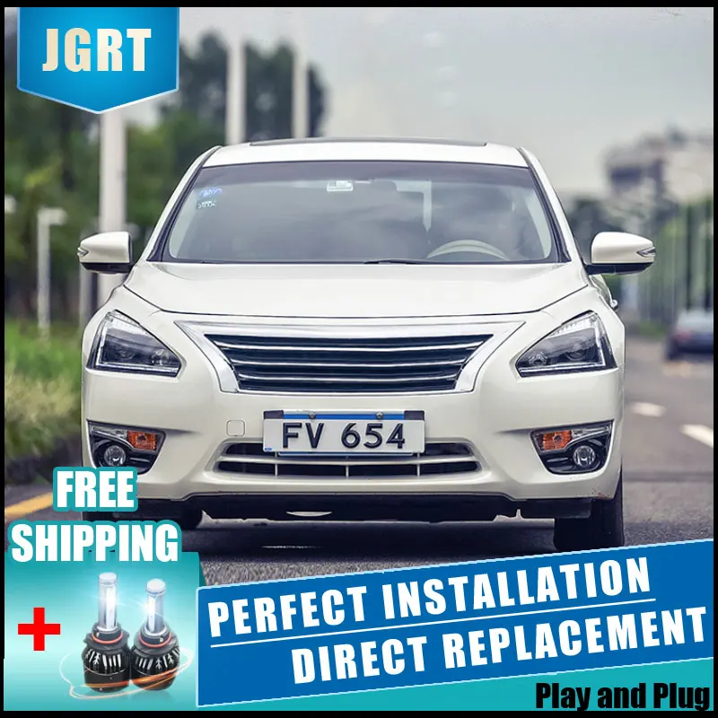 2 шт. светодиодный головной светильник s для Nissan TEANA 2013-2015 Автомобильный с двойной