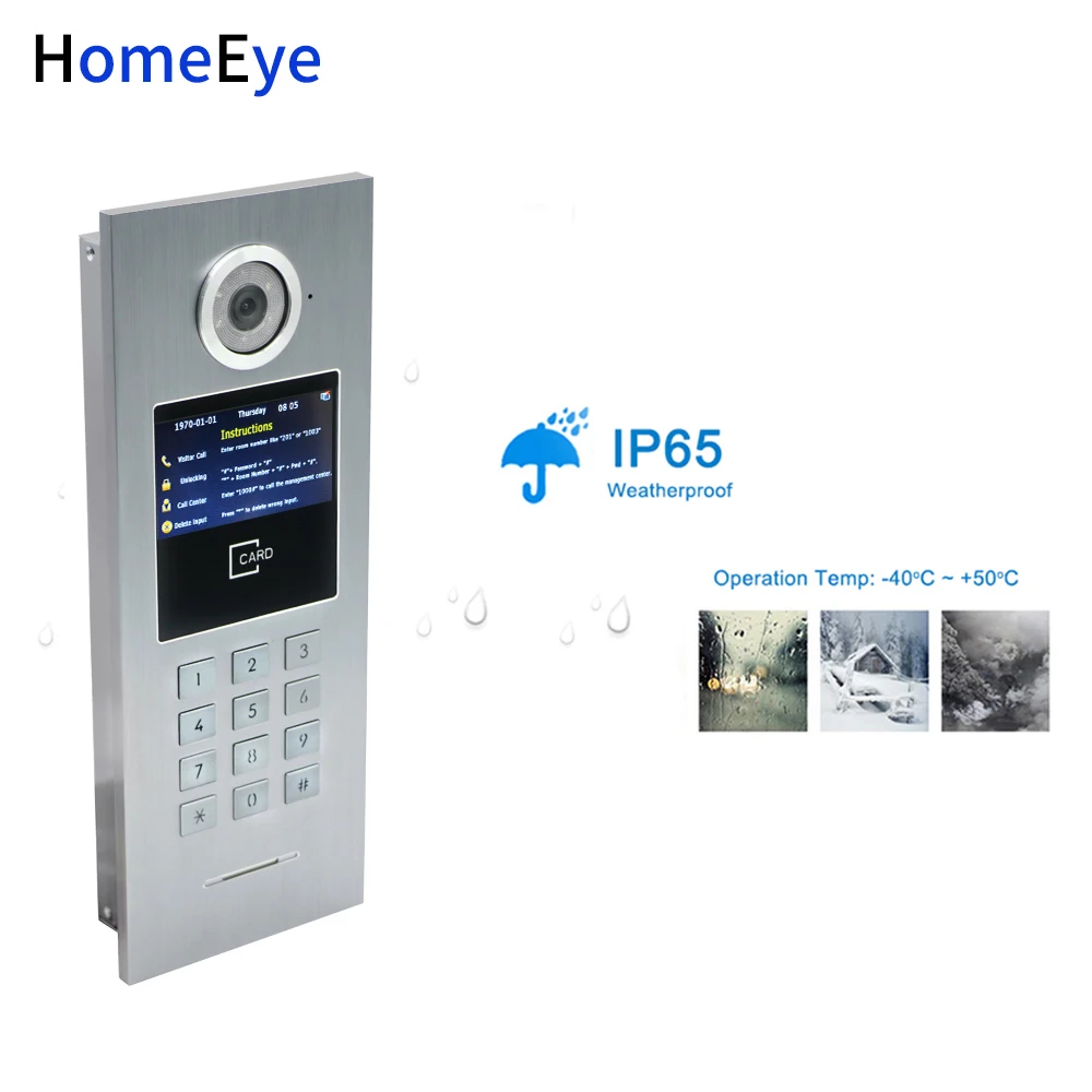 Видеодомофон HomeEye 7 дюймов 720P Wi Fi IP дверной звонок домашняя система контроля
