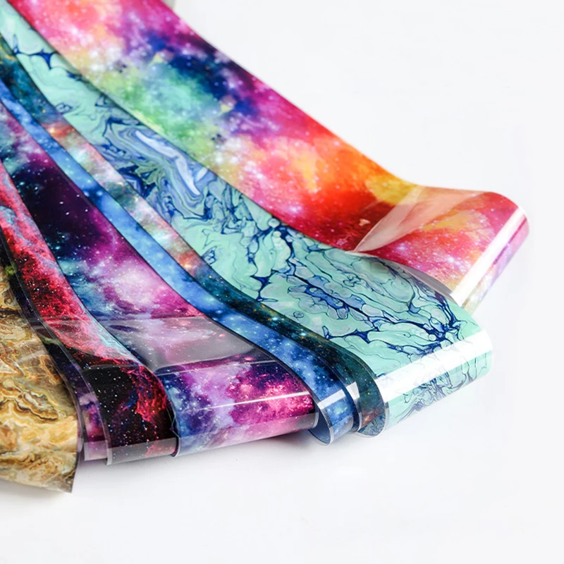 1 шт. Голографическая фольга на ногти наклейки переводные психоделическая серия