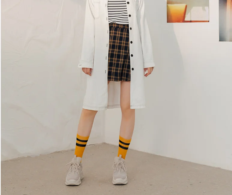 Женские и мужские носки повседневные Лоскутные 2018 с вышивкой полосатые сшитые