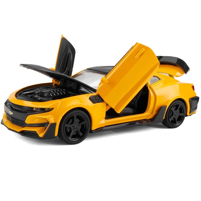 Camaro yellow Camaro 1/32 масштаб спортивных автомобилей модель Diecast автомобиля игрушки горячие моделирование модели автомобилей колеса быстро сплава авто и яростный игрушка для мальчиков - Color: Camaro yellow