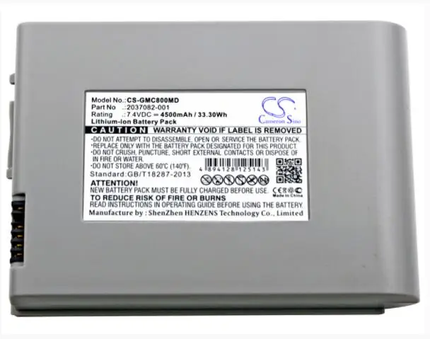 

Cameron Sino 4500mAh battery for GE MAC 800 MAC800 2037082-001