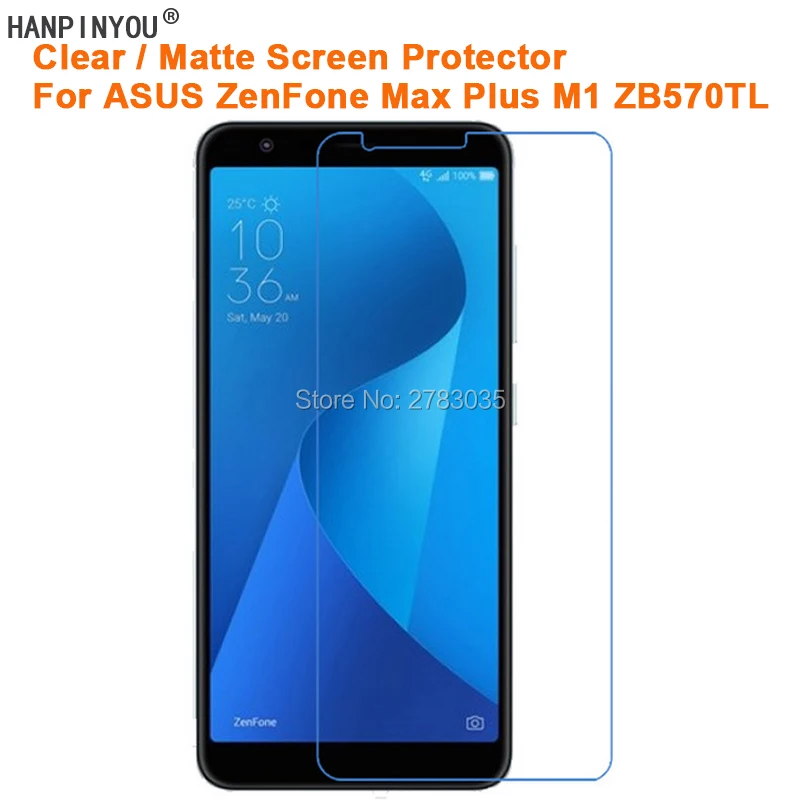 Для ASUS ZenFone Max Plus M1 ZB570TL 5 7 &quotHD Прозрачная/Антибликовая матовая защитная пленка для