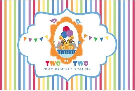 Пользовательский ковчег Ноя день рождения весы флаг Радуга полосатый фон