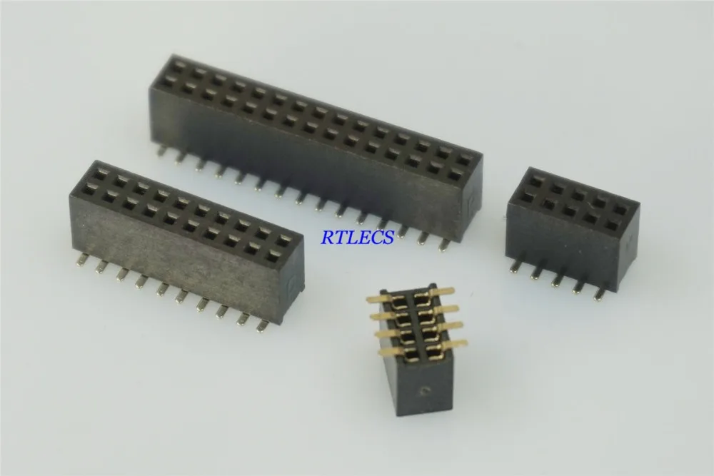 10 шт. SMT 1,27 мм Двухрядные PCB наружный коллектор гнездо 4681012 14 16 20 24 26 30 40-44 50 60 80 100 булавки для поверхностного монтажа