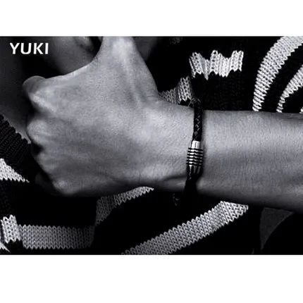 Мужские браслеты с кожаной веревкой пряжкой из нержавеющей стали длина: 18/19/20/21 см