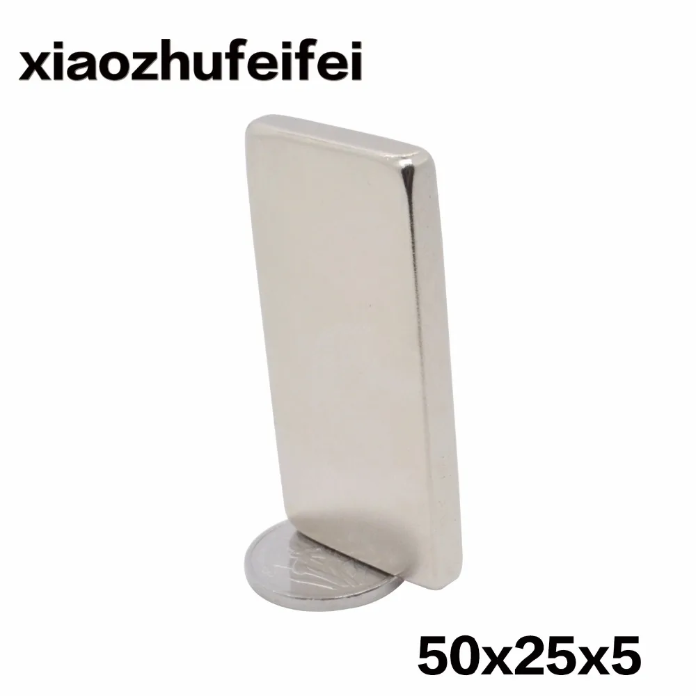 Супер сильная лента редкоземельный неодимовый блок 50x25x5 мм N50 50*25*5 10 шт.|magnet rare earth