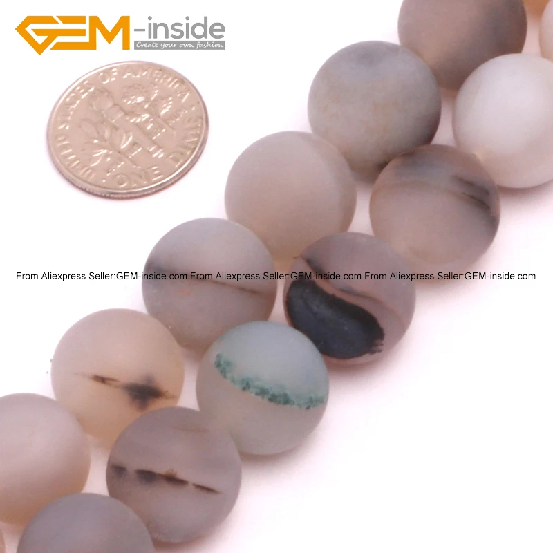 Natural Round Frost Matte Botswana Agates Beads For Jewelry Making 8-14mm 15inches DIY FreeShipping Wholesale Gem-inside | Украшения и