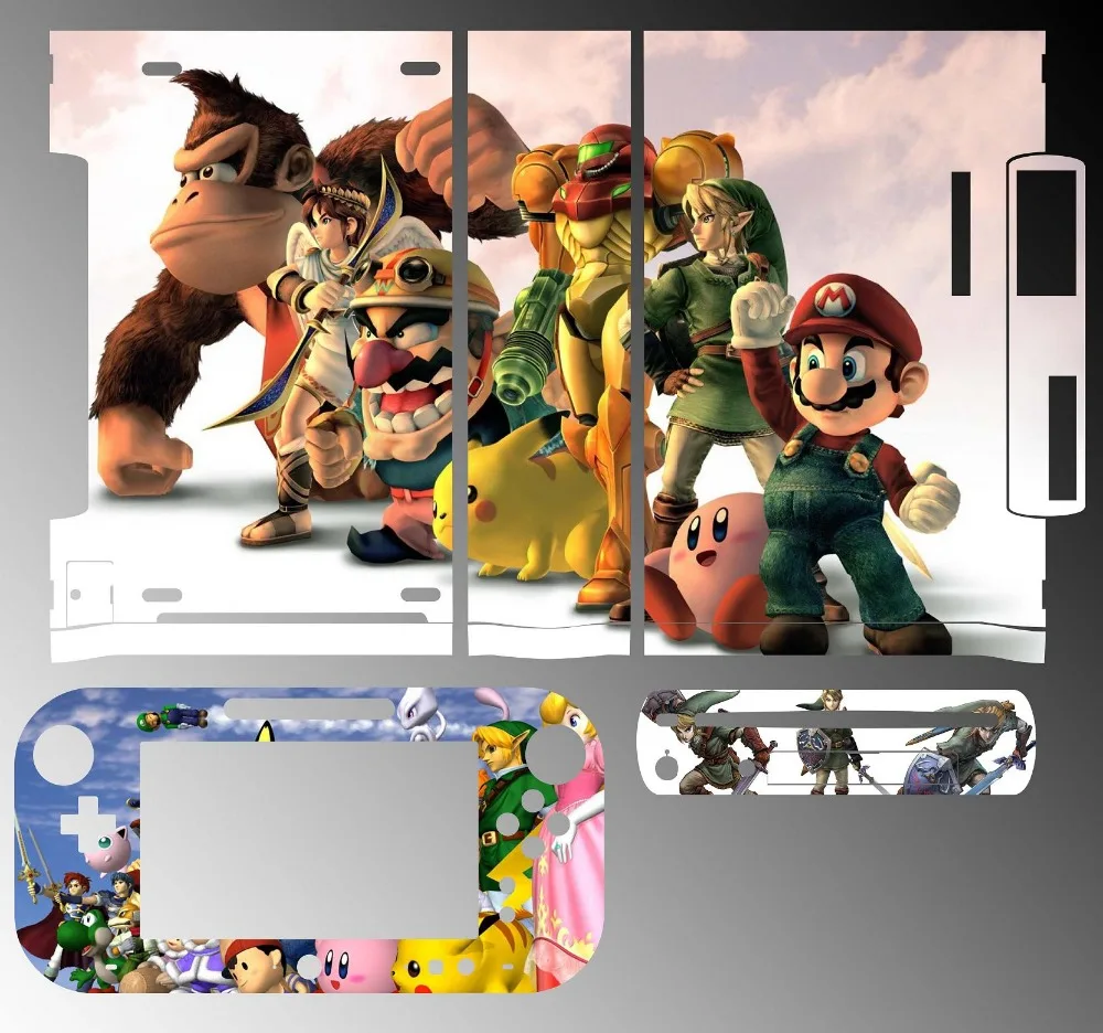 055 виниловые наклейки для кожи Nintendo Wii U и контроллера|protector sticker|protector nintendo |