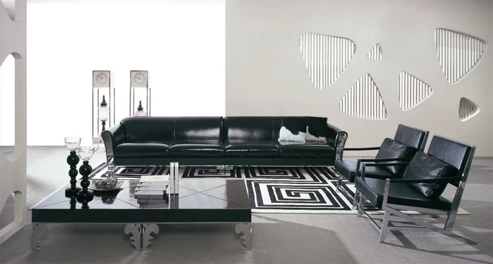 Диван из натуральной кожи для гостиной 4 местный + 2 кресла|modern chesterfield sofa|modern living room