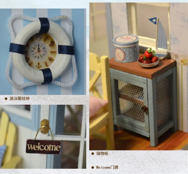 Сборный миниатюрный кукольный домик вилла DIY Кукольный дом ручной работы игрушка дом мечты модель комплект DIY комната коробка дом девочка подарок подруге