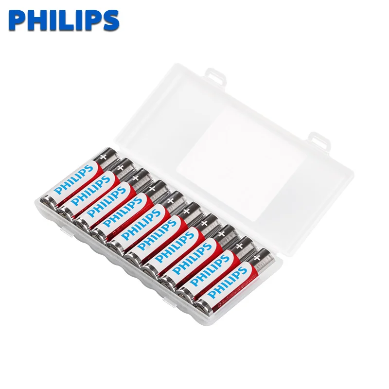 Philips 10 шт. высокая емкость 1 5 в сухие щелочные батарейки мощная Взрывозащищенная