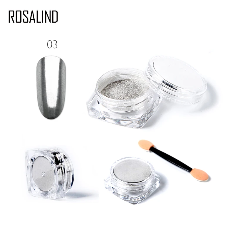 ROSALIND 5 видов цветов лак для ногтей алюминиевые хлопья магический зеркальный