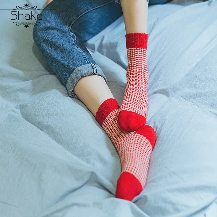 Встряхните Модные полосатые хлопковые носки с гусиными лапами