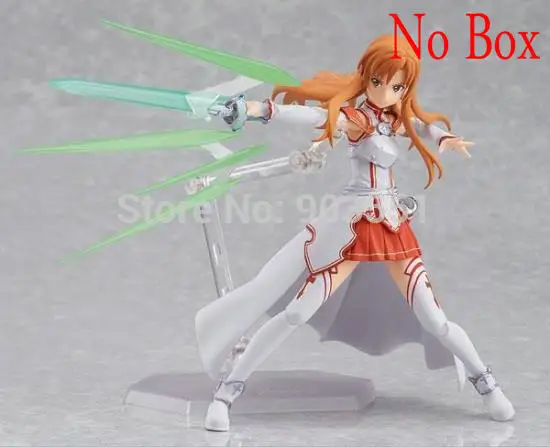 NO BOX red Аниме Меч Арт онлайн Figma kiito Asuna фигурка ПВХ фигурка Коллекция Модель Детская игрушка - Цвет: NO BOX red