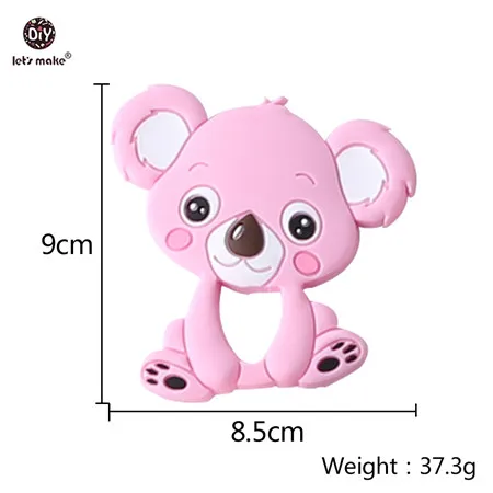 koala Let's Make Baby Teether 1 шт. грызун мультфильм животное пищевой силиконовый прорезыватель BPA бесплатно коала Прорезыватель зубов "медведь" для зубов крошечный стержень - Цвет: koala