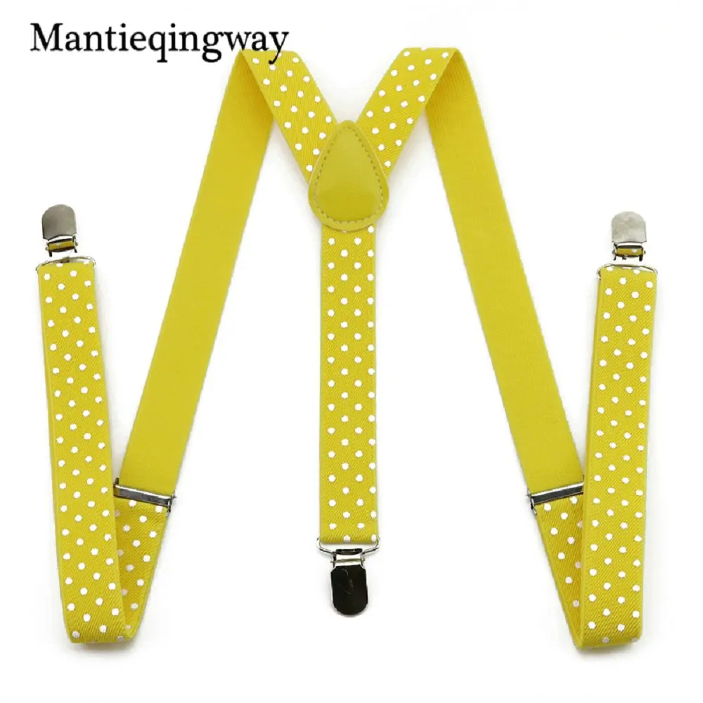 Mantieqingway костюм унисекс подтяжки галлусы с 3 зажимами мужские Регулируемые подтяжки повседневные эластичные ремни для женщин Рубашка Подвязки - Цвет: yellow