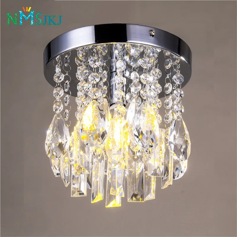 Современные хрустальные хромированные потолочные светильники для кухни спальни