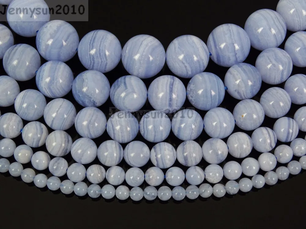 Круглые бусины с натуральным синим кружевом 4 мм 6 8 10 м 3 нити в упаковке|beads 4mm|loose